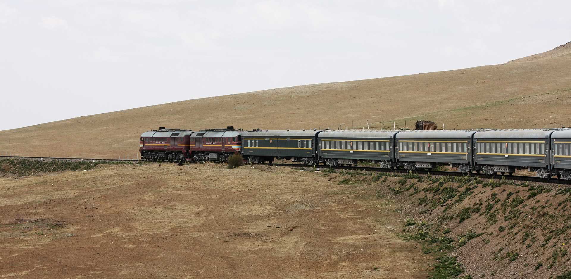 Desiel train on the Beijing-Moscow Railway