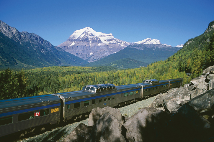 Desiel train on the Toronto-Vancouver Railway.