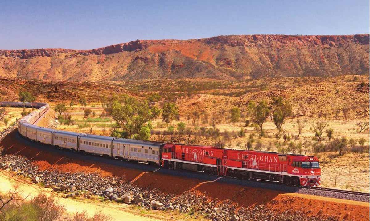 Desiel train on The Ghan.